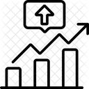 Gráfico de venda de ações  Ícone