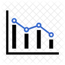 Diminuir, gráfico para baixo  Ícone