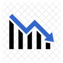 Diminuir, gráfico para baixo  Ícone