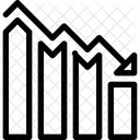 Decrescente Grafico Grafico Ícone