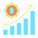 Grafico Di Rielaborazione Grafico Di Crescita Di Bitcoin Analisi Di Bitcoin Icon