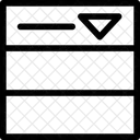 Grafico Para Baixo Cor Triangulo Ícone