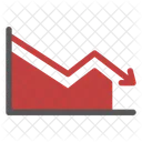 Gráfico para baixo  Ícone