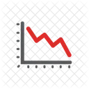 Grafico Descendente Crise Financeira Diminuicao Financeira Ícone