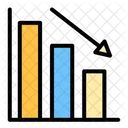 Grafico Para Baixo Perda Negocios Ícone