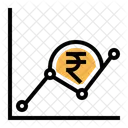 Grafico Dinero India Icono