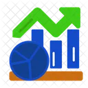 Grafico Do Mercado De Acoes Grafico Para Cima Ícone