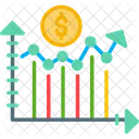 Gráfico do mercado de ações  Ícone