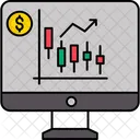 Gráfico do mercado de ações  Ícone