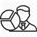 Grafico E Homem Negocios Empresario Ícone