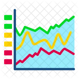 Gráfico empilhado  Ícone