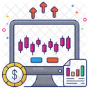 Grafico En Linea Grafico En Linea Analisis De Datos Icon