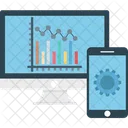 Grafico En Linea Analisis Informe Icono