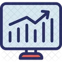 Grafico En Linea Infografias En Linea Grafico De Barras Icono