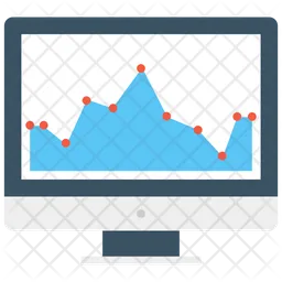 Gráfico en línea  Icono