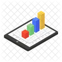 Grafico En Linea Tabla De Crecimiento Analisis Estadistico Icono