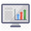 Analisis En Linea Grafico En Linea Estadisticas Icono