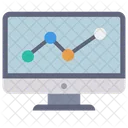 Grafico En Linea Comercio En Linea Analisis En Linea Icono