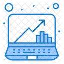 Grafico En Linea Comercio En Linea Analisis En Linea Icono