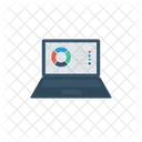 Portatil Analisis En Linea Grafico Circular Icono