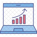 Grafico En Linea Analisis En Linea Infografias En Linea Icono