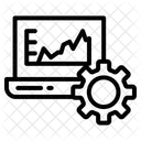 Gráfico en monitor portátil con configuración  Icono