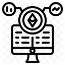 Gráfico de ethereum en línea  Icono