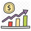 Grafico De Barras Grafico Financeiro Apresentacao Estatistica Ícone