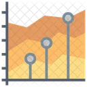 Gráfico financeiro  Ícone