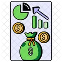 Gráfico financiero  Icono