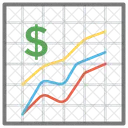 Financiero Grafico Linea Icono