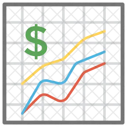 Gráfico financiero  Icono