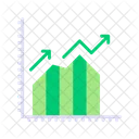 Crecimiento del gráfico financiero  Icono