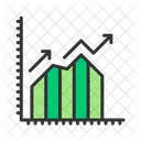 Crecimiento del gráfico financiero  Icono