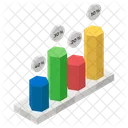 Grafico Hexagonal Grafico De Barras Analisis De Datos Icono