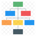 Organograma Grafico Hierarquico Diagrama Hierarquico Ícone