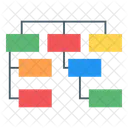 Organograma Grafico Hierarquico Diagrama Hierarquico Ícone