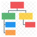 Organograma Grafico Hierarquico Diagrama Hierarquico Ícone