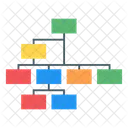 Organograma Grafico Hierarquico Diagrama Hierarquico Ícone