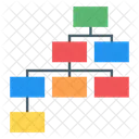 Organograma Grafico Hierarquico Diagrama Hierarquico Ícone