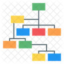 Organograma Grafico Hierarquico Diagrama Hierarquico Ícone