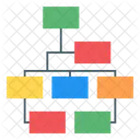 Organograma Grafico Hierarquico Diagrama Hierarquico Ícone