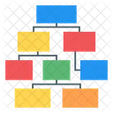 Organograma Grafico Hierarquico Diagrama Hierarquico Ícone