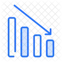 Grafico Inferior Infograficos Grafico Decrescente Ícone