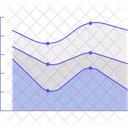 Medida de escala e gráfico infográfico de área  Ícone