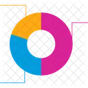 Gráfico infográfico de diagrama multicolorido  Ícone