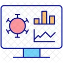 Gráfico de informações da Covid  Ícone