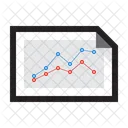 Linha multissérie do gráfico  Ícone