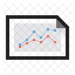 Linha multissérie do gráfico  Ícone