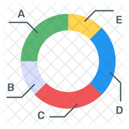Gráfico de pizza múltipla  Ícone